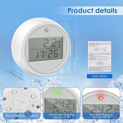 Ice Bath Water Thermometer & Timer