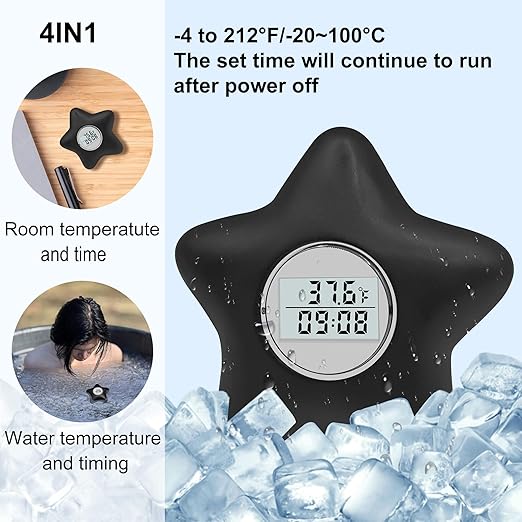 Cold Plunge Thermometer with Digital LCD Display