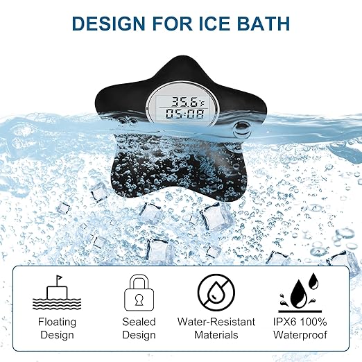 Cold Plunge Thermometer with Digital LCD Display