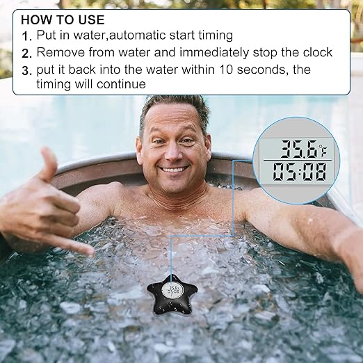 Cold Plunge Thermometer with Digital LCD Display
