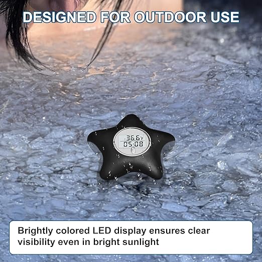 Cold Plunge Thermometer with Digital LCD Display