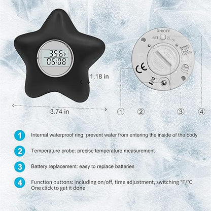 Cold Plunge Thermometer with Digital LCD Display