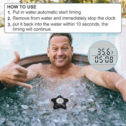 Cold Plunge Thermometer with Digital LCD Display